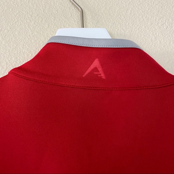 Antigua Full Zip Crewneck Light Jacket Inner Pocket Red Mens Size XXL - Picture 6 of 9